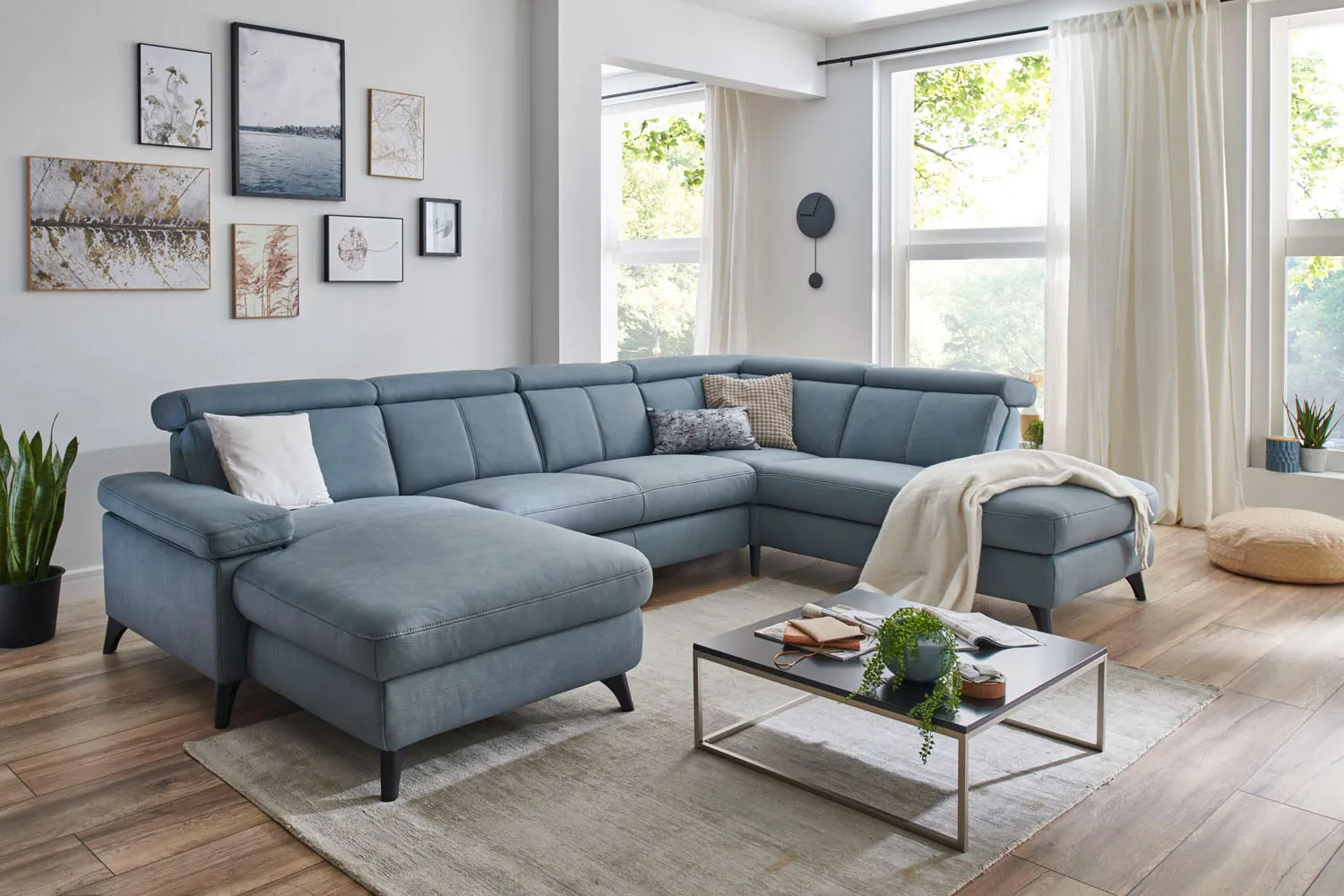 Wohnlandschaft, Sofa grau offers